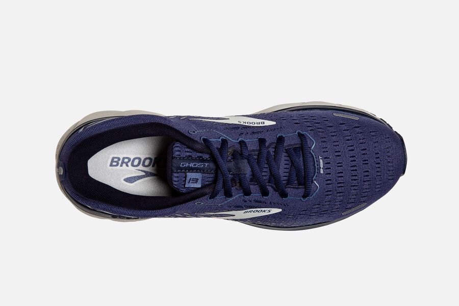 Brooks Running Shoes - Ghost 13 Road Mens - Navy/Silver - RVW-576291